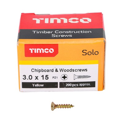 Solo Woodscrew PZ1 CSK ZYP