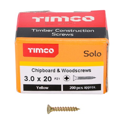 Solo Woodscrew PZ1 CSK ZYP