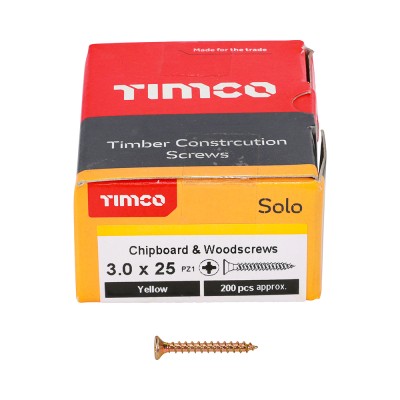 Solo Woodscrew PZ1 CSK ZYP