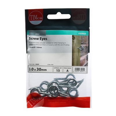 Screw Eyes - BZP