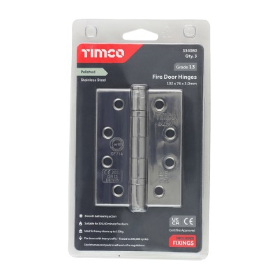 13 Fire Door Hinge Satin SS
