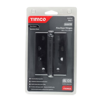 13 Fire Door Hinge E/Brass SS