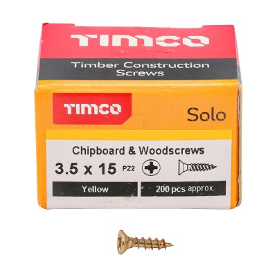 Solo Woodscrew PZ2 CSK ZYP