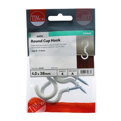 Square Cup Hooks - E/Brass