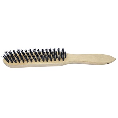 Wooden Handle Wire Brush SS