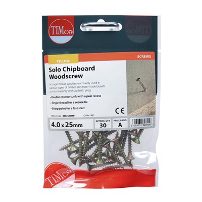 Solo Woodscrew PZ2 CSK - ZYP