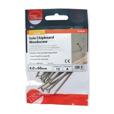 Solo Woodscrew PZ2 CSK - ZYP
