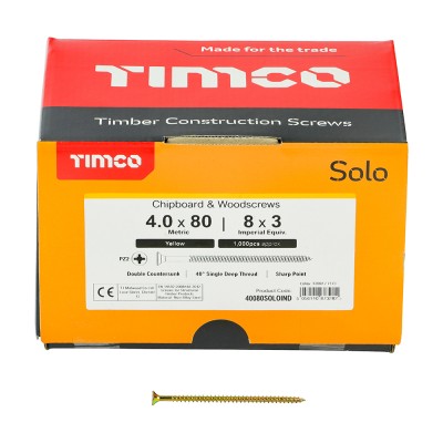 Solo Woodscrew CSK - ZYP (IND)