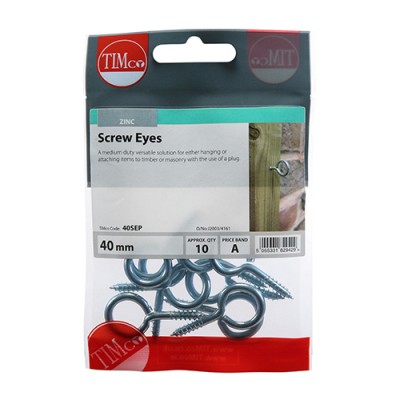 Screw Eyes - BZP