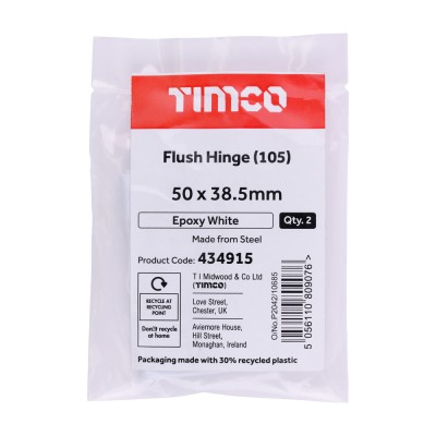 Flush Hinge ZINC