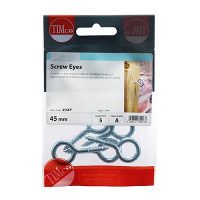 Screw Eyes - BZP