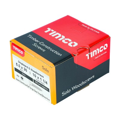 Solo Woodscrew PZ2 CSK Zinc