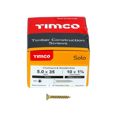 Solo Woodscrew PZ2 CSK ZYP