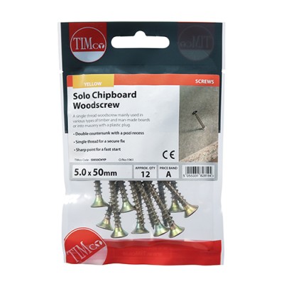 Solo Woodscrew PZ2 CSK - ZYP