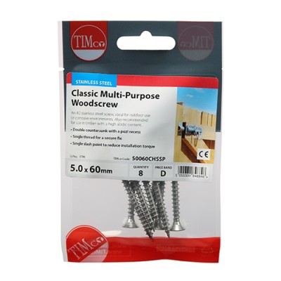 Classic Screw PZ2 CSK - A2 S/S