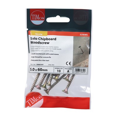 Solo Woodscrew PZ2 CSK - ZYP