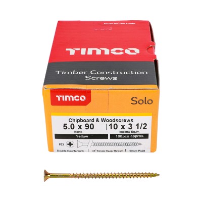 Solo Woodscrew PZ2 CSK ZYP
