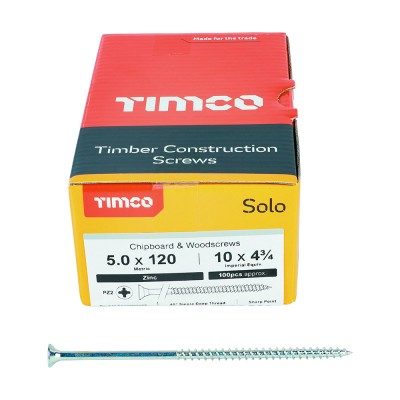 Solo Woodscrew PZ2 CSK Zinc