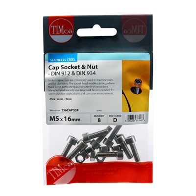 Cap Socket & Nut - A2 SS