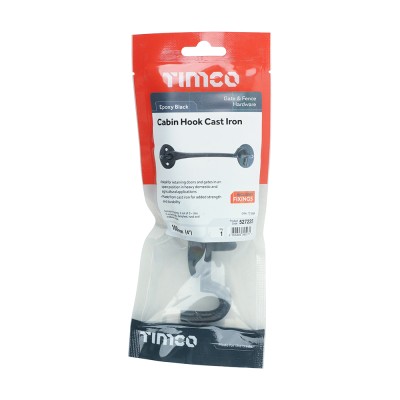 Cabin Hook Cast Iron Black