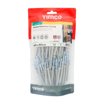 Nylon Hammer Fixing - BZP
