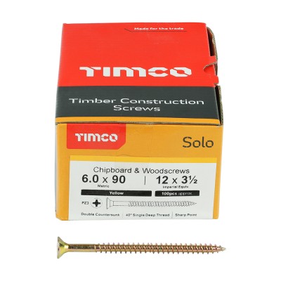 Solo Woodscrew PZ3 CSK ZYP