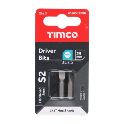 Slotted Driver Bit - S2 Grey
