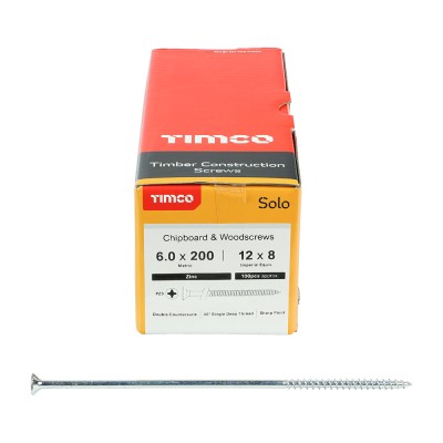 Solo Woodscrew PZ3 CSK Zinc