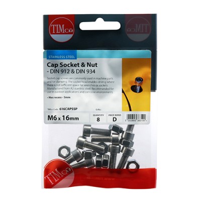 Cap Socket & Nut - A2 SS