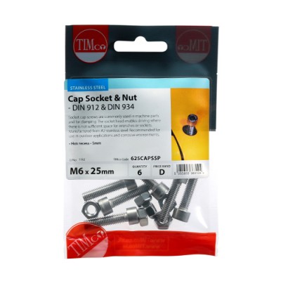 Cap Socket & Nut - A2 SS