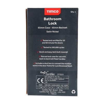 Bathroom Lock Sat. Nickel