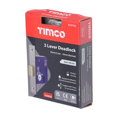 3 Lever Deadlock Sat. Nickel
