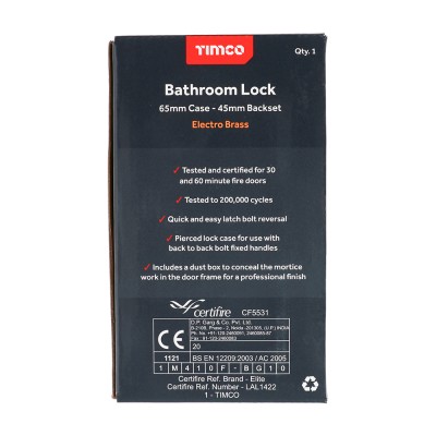 Bathroom Lock E. Brass