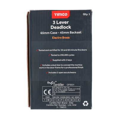 3 Lever Deadlock E. Brass