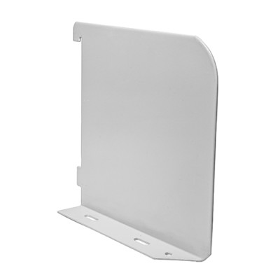 Twin Slot Shelf End White