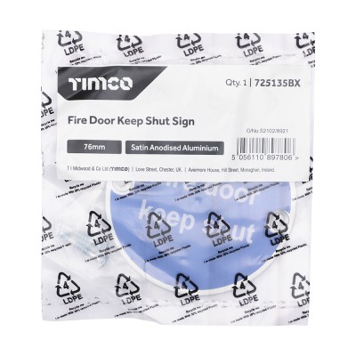 Fire Door Keep Locked Sign SAA