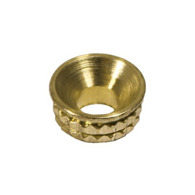 Knurled Brass Inset Screw Cups