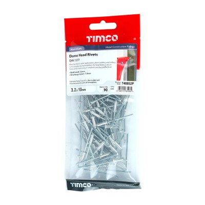 Rivets - Dome Head - Aluminium