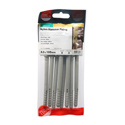 Nylon Hammer Fixing - BZP