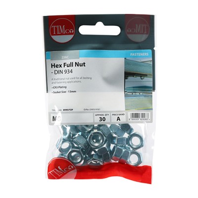 Hex Nut DIN 934 - BZP
