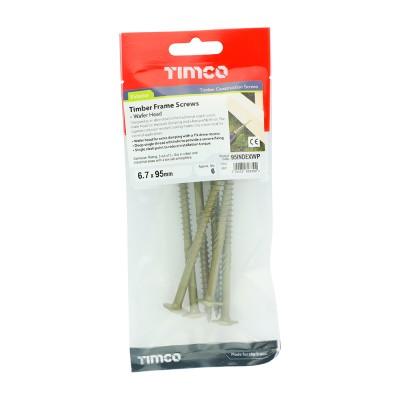Wafer Head Timber Screw- Green