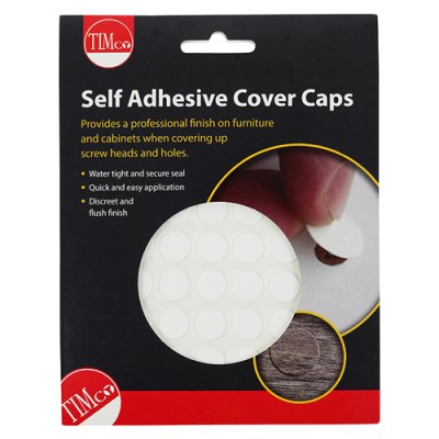 Adhesive Caps White Gloss