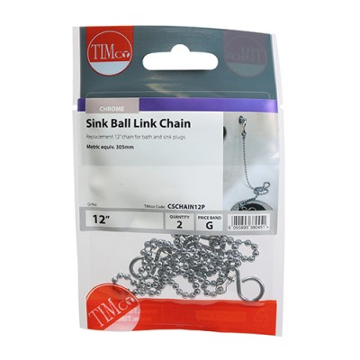 Sink Ball Link Chains - Chrome