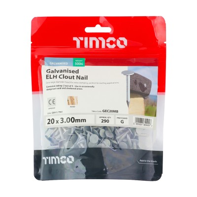 Clout Nail ELH - Galvanised