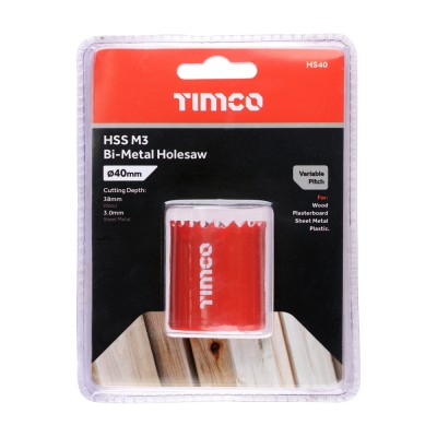 M3 Bi-Metal Holesaw Variable
