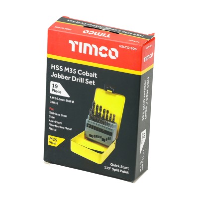 HSS-CO Bit Set 1-10mm Cobalt