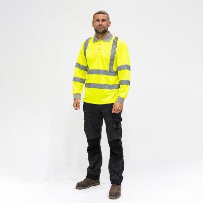 Hi-Vis Polo L/SLEEVE Yellow