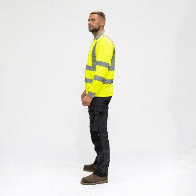 Hi-Vis Polo L/SLEEVE Yellow