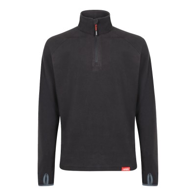 Half Zip Overhead Fleece Black