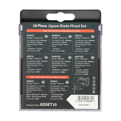 Jigsaw Blade Mixed Set 10pcs